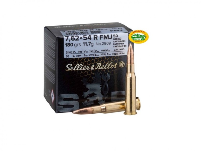 SELLIER & BELLOT munizioni cal.7,62X54R 180 gr FMJ - conf.50 pz 2909