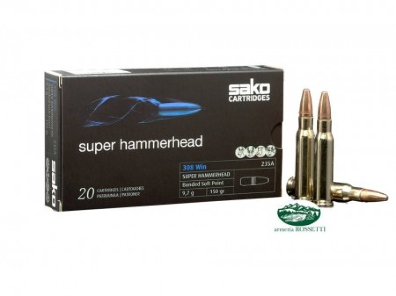 SAKO Munizioni cal. 308 win SUPER HAMMERHEAD 150gr. 235A