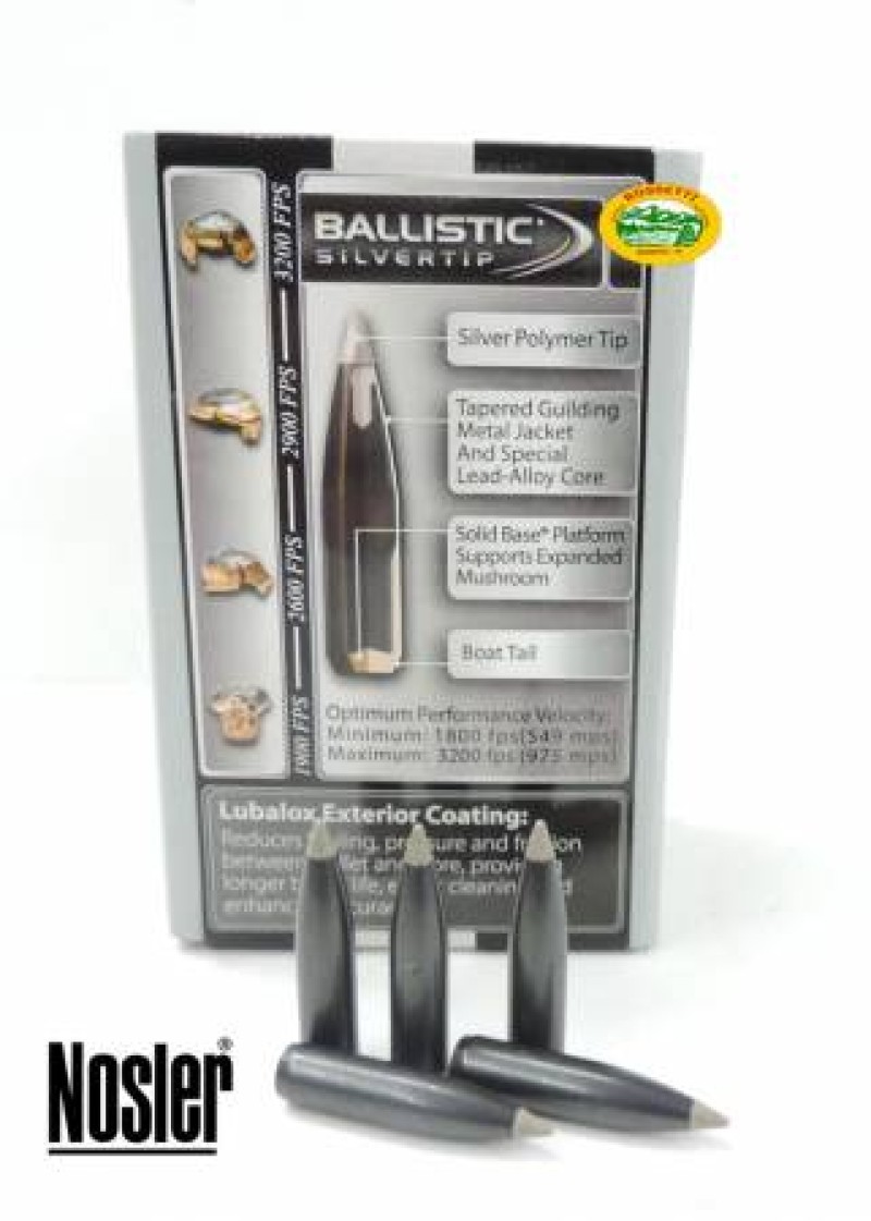 NOSLER palle BALLISTIC SILVERTIP cal.6mm (243) 95gr. - 51040