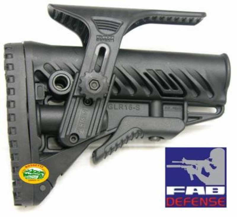 FAB DEFENSE CALCIO COLLASSABILE M4/AR15 GLR16 FD000047 black