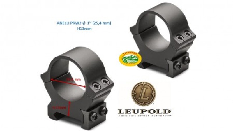 LEUPOLD Anelli PRW2 1 pollice  Alti - Opachi - 174082