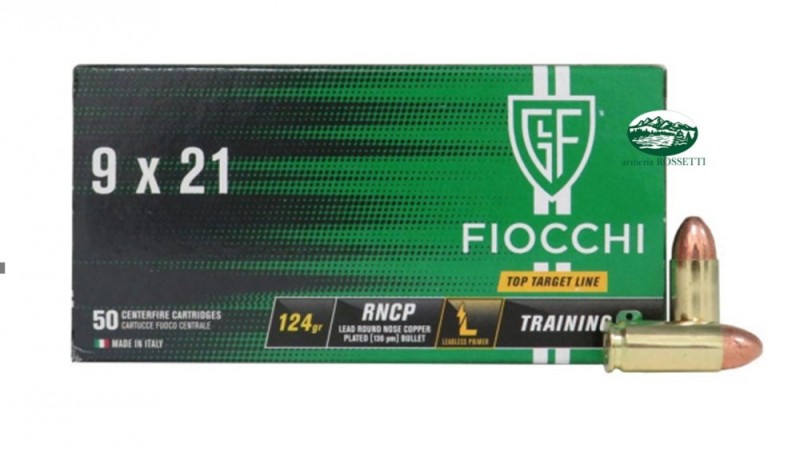 FIOCCHI munizioni cal.9x21 TOP TARGET RNCP 124 gr.