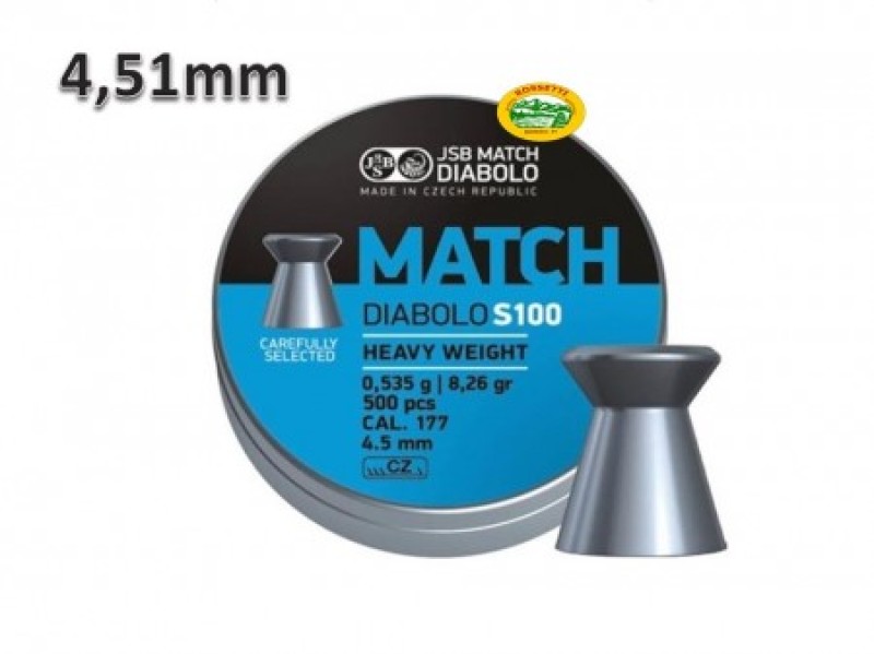 JSB Pallini MATCH DIABOLO S100 cal.4,51 mm 0,535gr