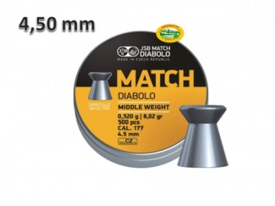 JSB Pallini MATCH DIABOLO MIDDLE WEIGHT cal.4,50mm 0,52gr