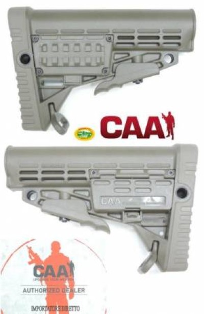 CAA Calcio collassabile AR15/M4 per tubi CIVILI - VERDE - CBS