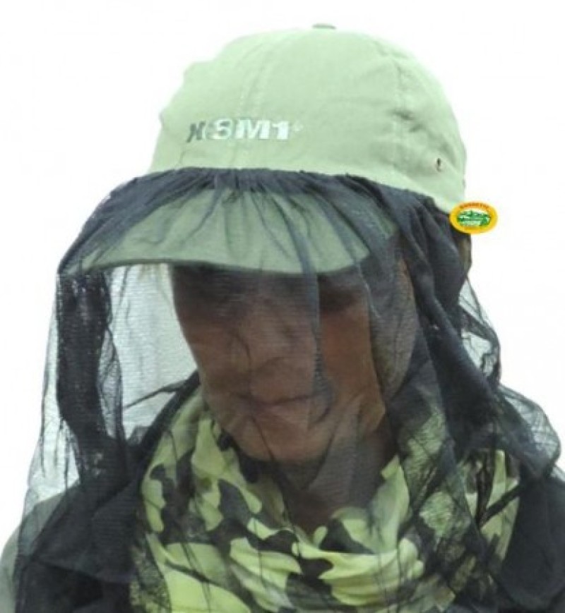 HTG Cappello verde con zanzariera