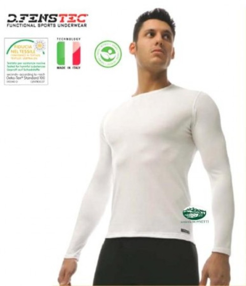 DFENSTEC Maglia paricollo bianca manica lunga