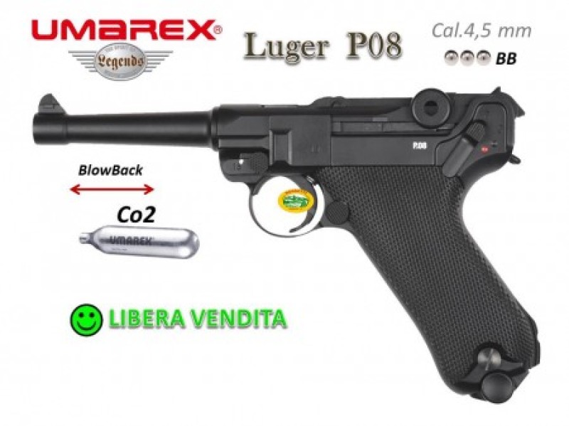 UMAREX LEGENDS LUGER P08 Blowback cal.4,5