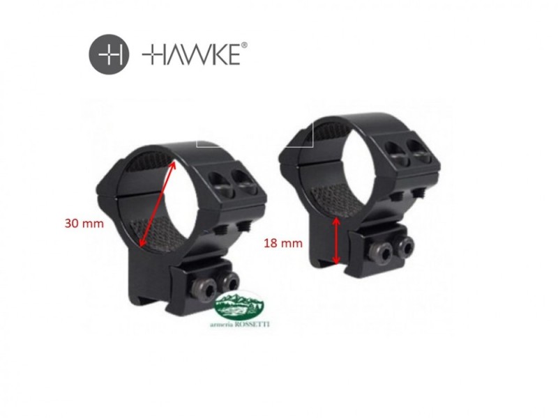 HAWKE Anelli scina 11 - 30 mm Alti - 22108