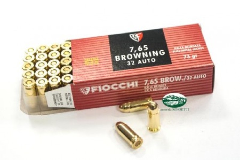 FIOCCHI Munizioni 7,65 BROW/32 AUTO 73gr FMJ