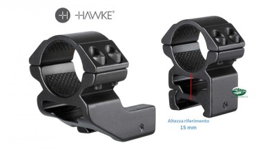 HAWKE Anelli Weaver 30 mm ALTI con prolunga 0.25 22126