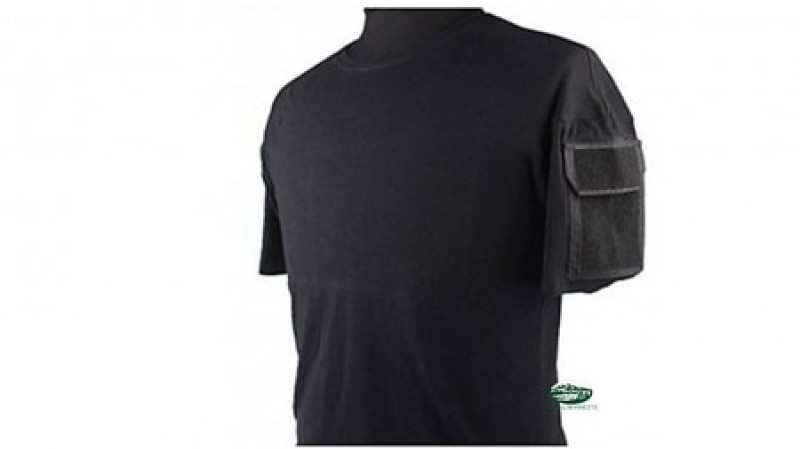 MILSPEC T-Shirt Tattica nera con patch 