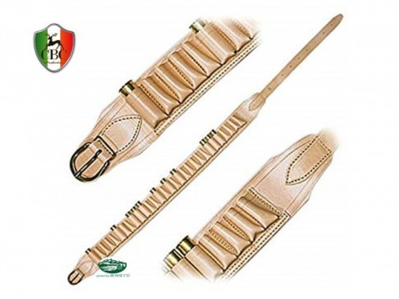 CBC Cartuccera in vacchetta naturale cal.28 - 30 celle
