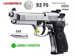 UMAREX BERETTA 92FS NICKEL CO2 cal.4,5 