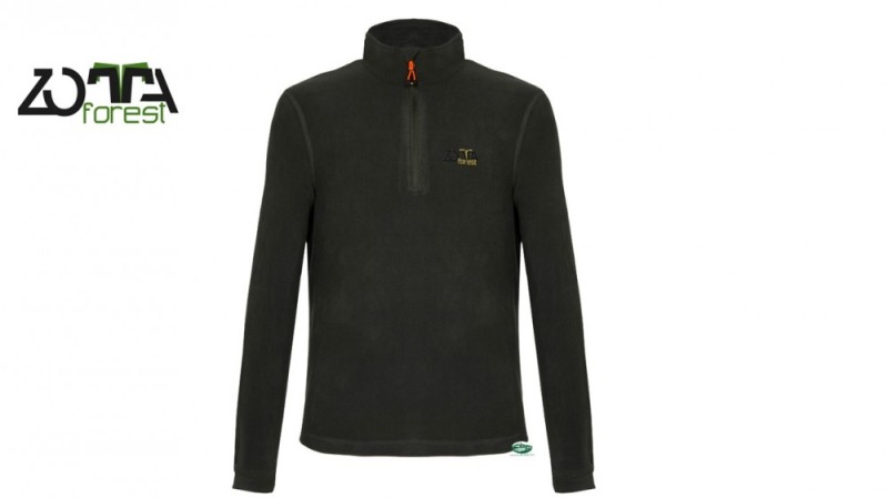 ZOTTA Maglia pile Tempus mezza zip verde