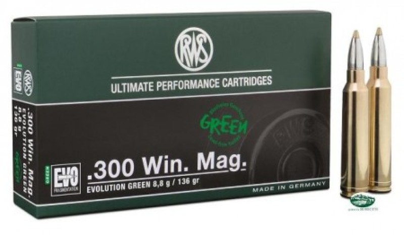 RWS Munizioni cal.300 win mag EVO GREEN 136gr
