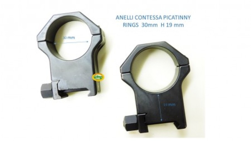 CONTESSA Anelli picatinny 30 mm  H 19 mm