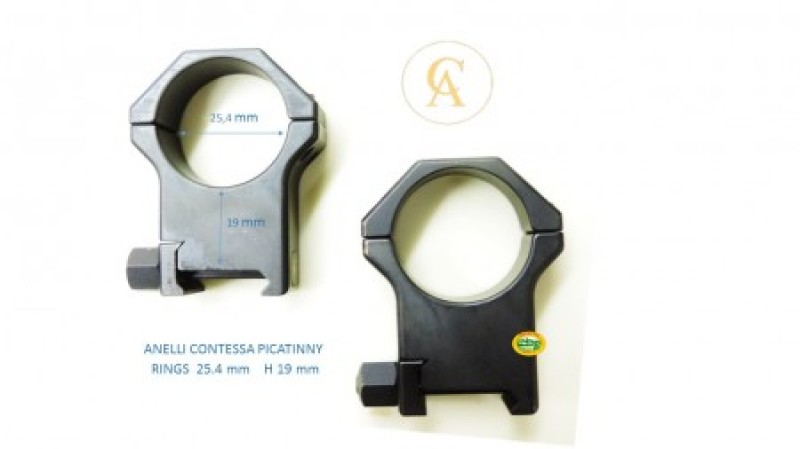 CONTESSA ANELLI PICATINNY RINGS 1(25,4) H 19MM