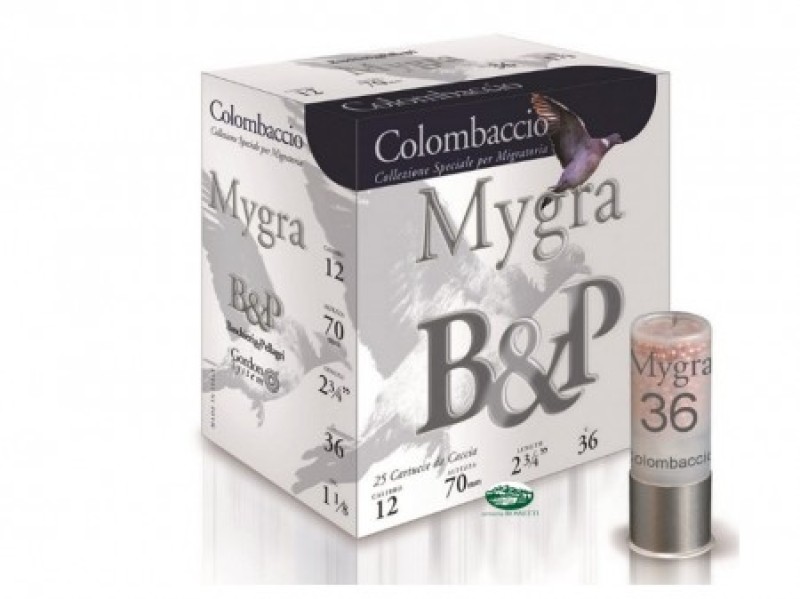 BASCHIERI & P. MYGRA COLOMBACCIO cal.12 gr.36 pb. 5,5 speciale colombaccio