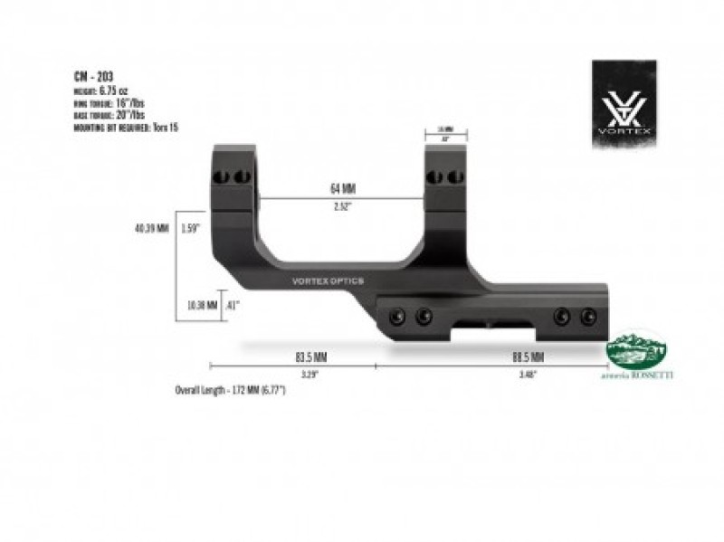 VORTEX Attacco CANTILEVER 30mm