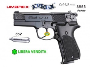 UMAREX WALTHER CP88 BLACK C02 cal.4,5