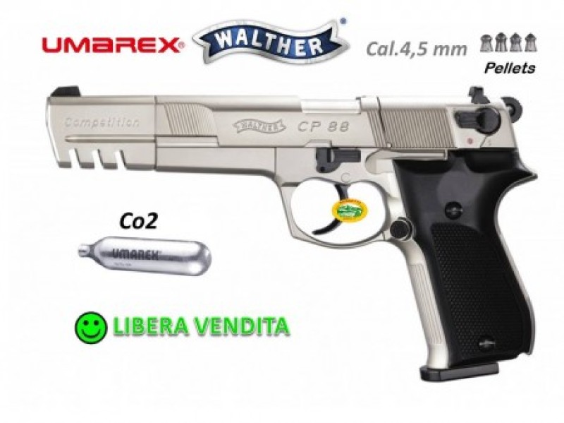 UMAREX WALTHER CP88 6 NICKEL CO2 cal.4,5