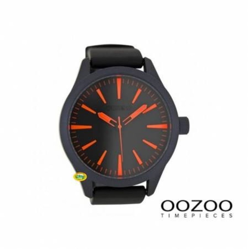 OOZOO Orologio Timepieces nero caucciu