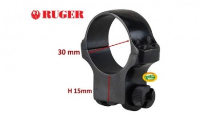 RUGER Anello acciaio 30 mm alto 5B30