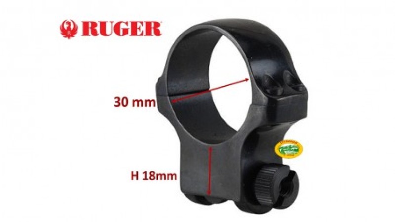 RUGER Anello acciaio 30 mm extra alto 6B30