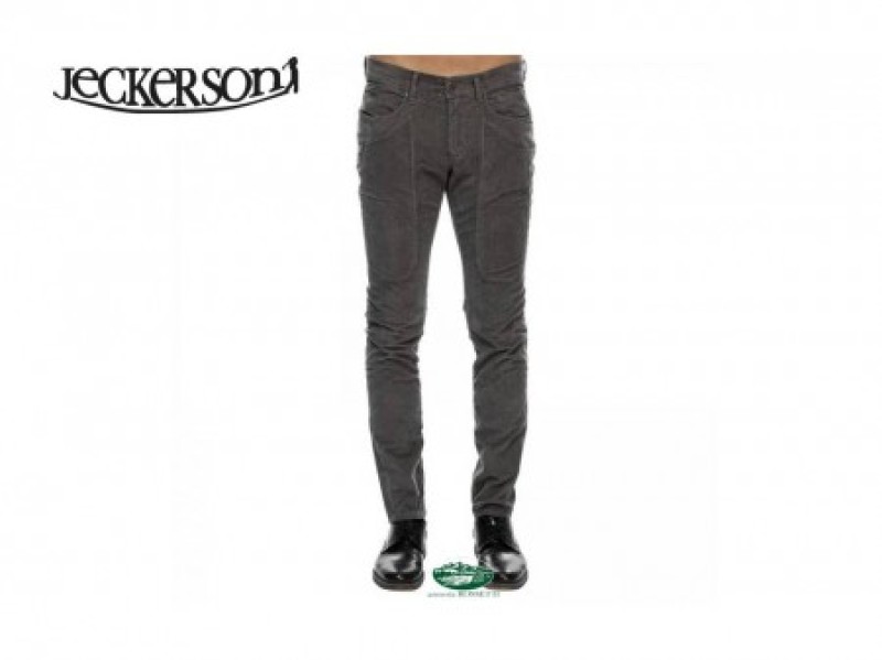 JECKERSON Jeans velluto grigio 