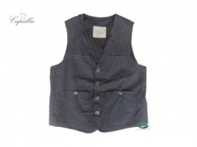 CAPALBIO Gilet gabardina cotone blu