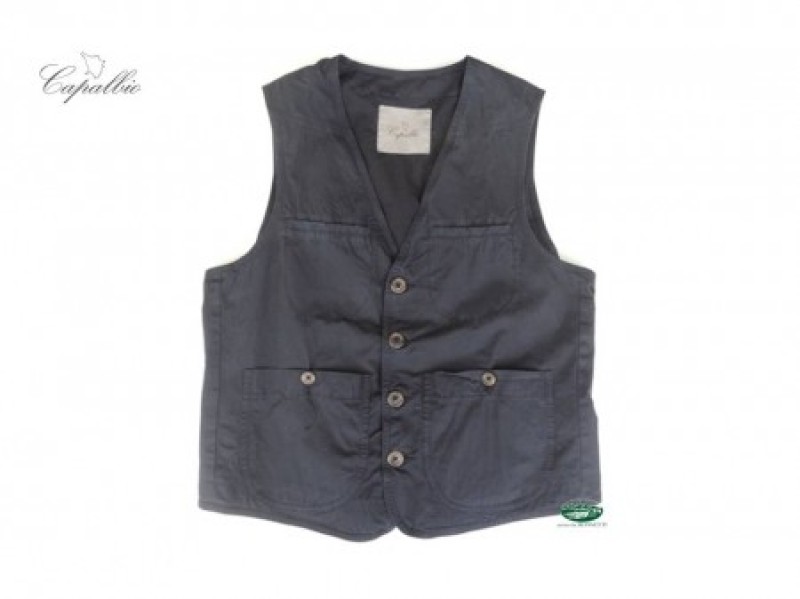 CAPALBIO Gilet gabardina cotone blu