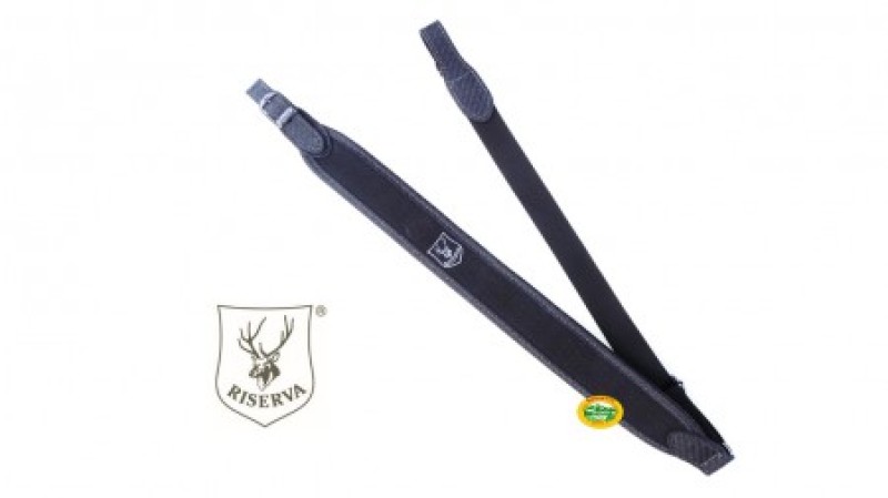 RISERVA Bretella nera pelle carbonio - R2134
