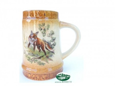 GUNTHER Boccale in ceramica con volpe