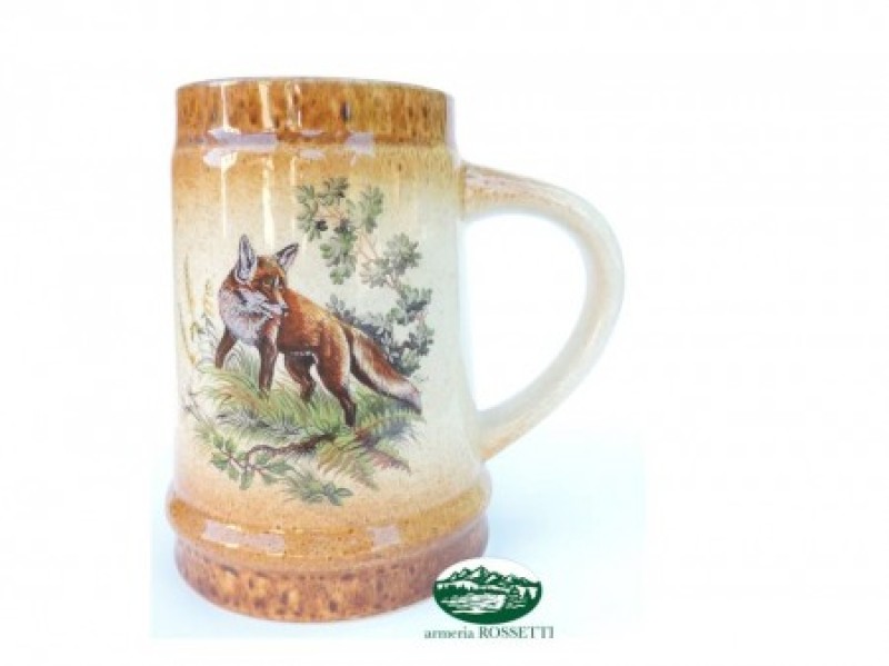 GUNTHER Boccale in ceramica con volpe
