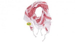MILSPEC Sciarpa Shemagh bicolore bianco/rosso