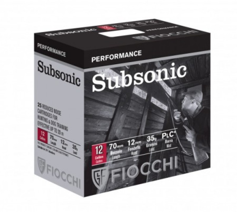 FIOCCHI cartucce Subsonic cal.12 35gr. pb.10 - silenziate 