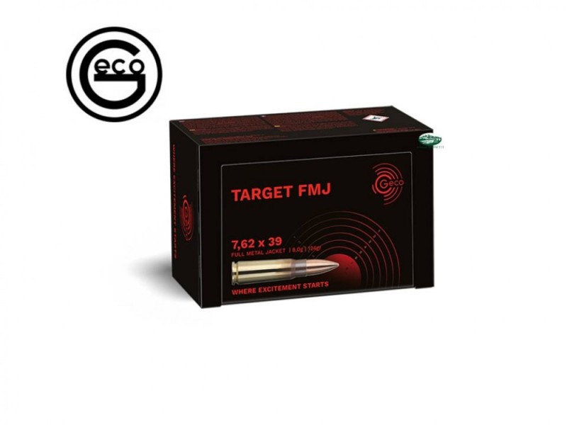 GECO Munizioni 7,62x39 FMJ TARGET 124gr