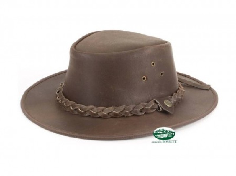 FAUSTMANN Cappello australiano in pelle marrone