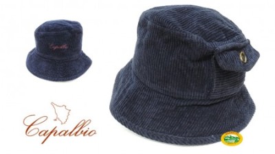 CAPALBIO Cappello alla pescatora velluto blu