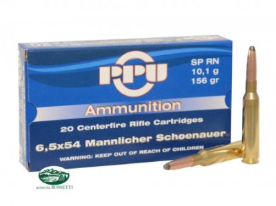 PPU PRVI PARTIZAN Munizioni cal.6,5x54 palla  SP RN 156gr.