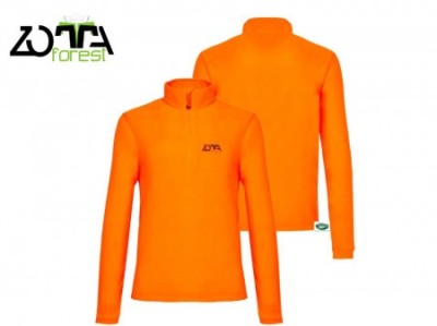 ZOTTA Maglia pile mezza zip orange