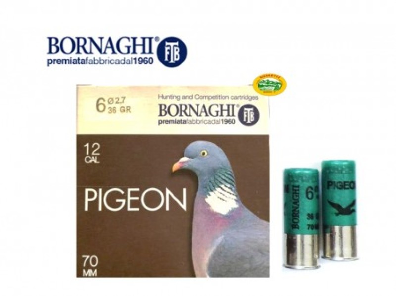 BORNAGHI cartucce Pigeon cal.12 gr.36 pb.6 Speciale Colombaccio