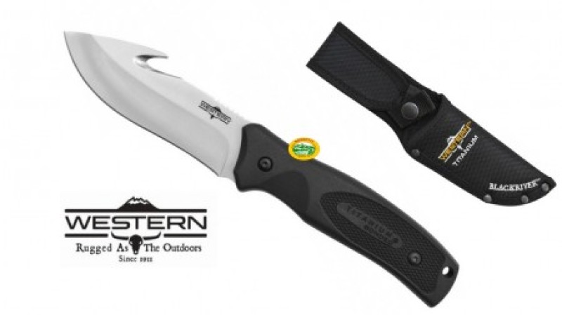 WESTERN Coltello a lama fissa da caccia Western Black River 