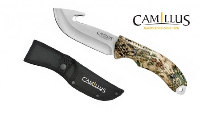 CAMILLUS Coltello a lama fissa Veil mimetico con gancio scuoiatore