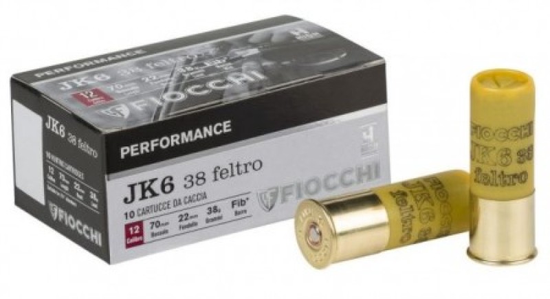 FIOCCHI cartucce JK6 38 FELTRO cal.12 pb.6 speciale colombaccio