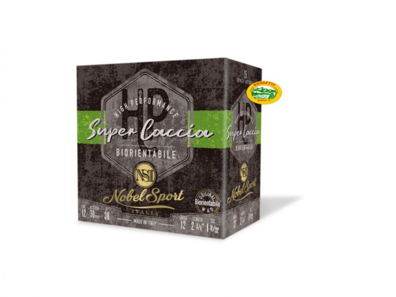 NOBEL cartucce SUPER CACCIA BIOR HP cal.12 pb.6/8 speciale colombaccio