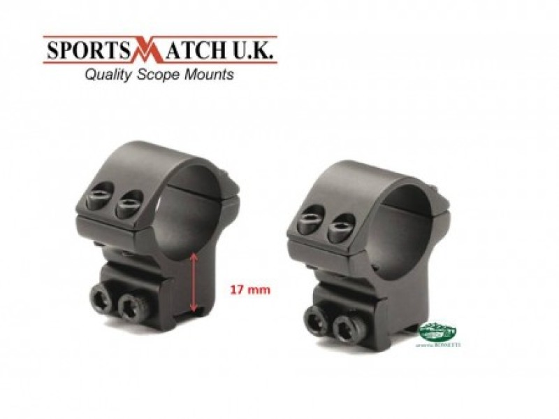 SPORTSMATCH Anelli 1 pollice scina 11mm medi + fermo