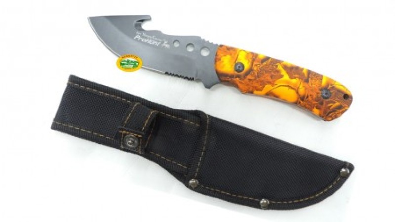 VERNEY CARRON Coltello Kent camo lama fissa LVAC197
