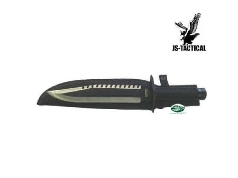 JS TACTICAL Coltello RAMBO I H1 lama fissa con kit sopravvivenza